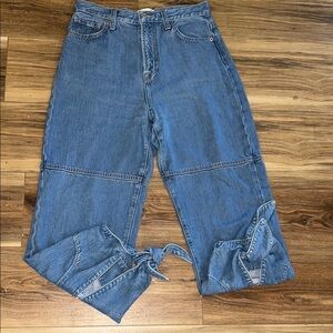 7 for all mankind Tapered Ankle Tie Jean Size 27